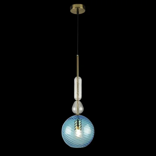 Светильник подвесной Candy 10037A LOFT IT голубой 1 лампа, основание золотое в стиле современный арт-деко выдувное фото 4